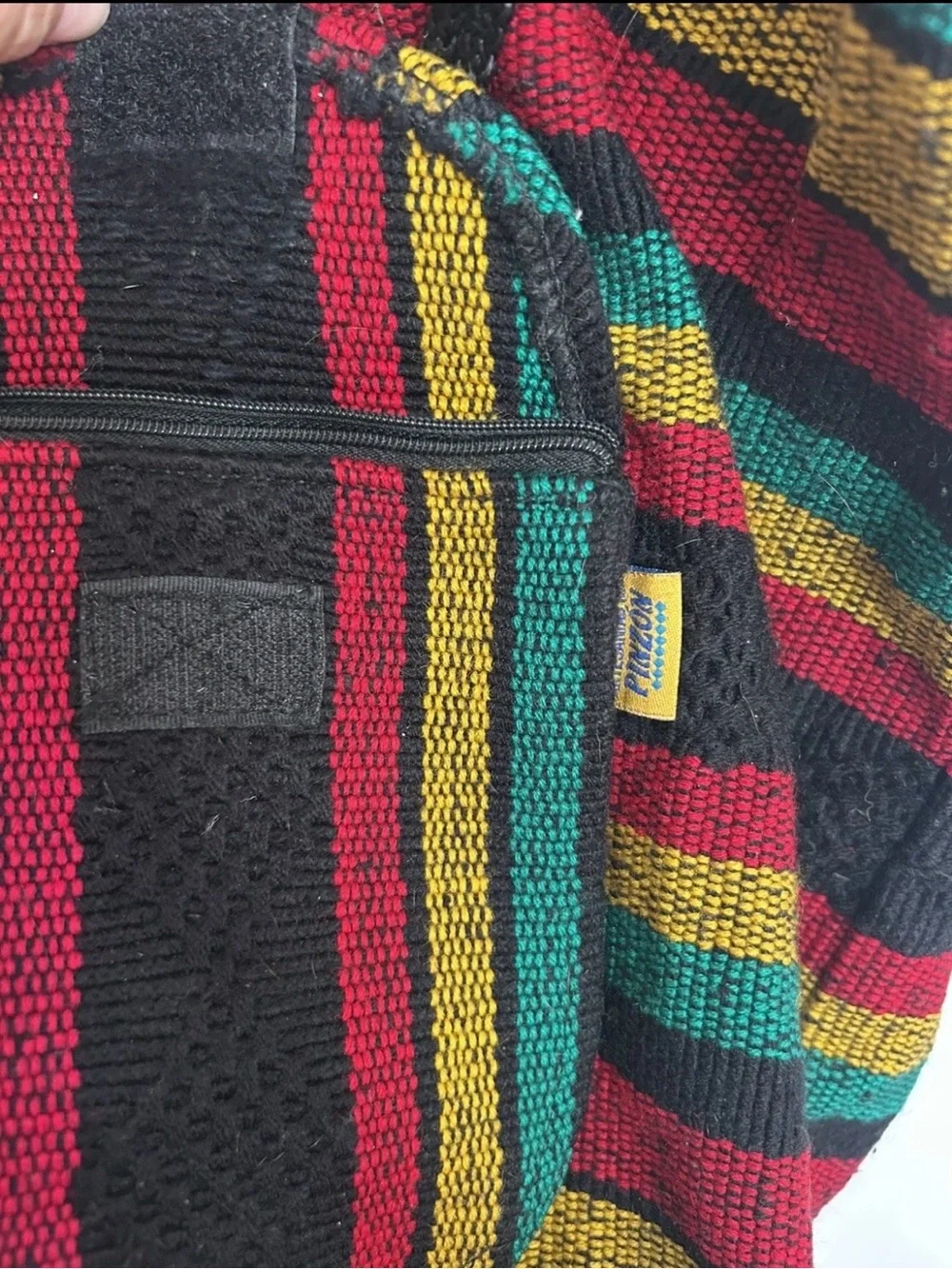 Rasta Backpack Boho Festival Woven Backpack Unisex Hippie Travel Bag